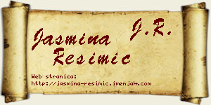 Jasmina Resimić vizit kartica
